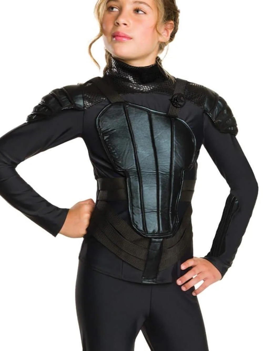 Girls' Katniss Everdeen Costume from Mockingjay, Size Medium